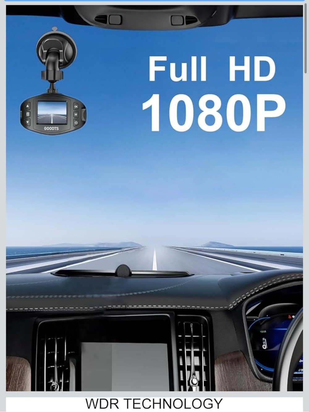 Dash Cam FHD 1080P Car Camera, GOODTS 1.5 inch Mini Screen Car Dash Camera.